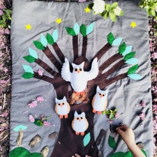 Tapis à histoires - Bébés chouettes